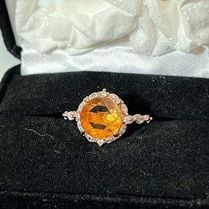 Peach ombré crystal